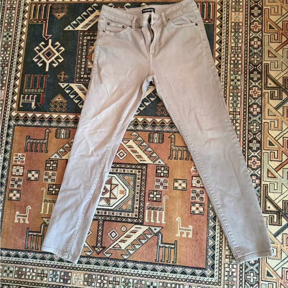 Express Beige Skinny Jeans